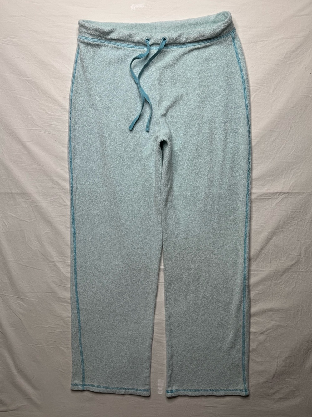 French Dressing- Light Blue Fleece Drawstring Lounge Pants